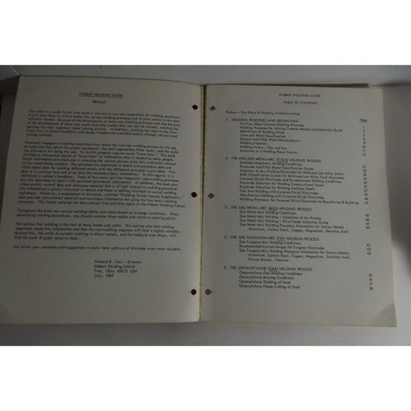 HOBART WELDING GUIDE By Howard B. Cary EW-385 Troy, Ohio 1969 vtg book - Picture 7 of 12